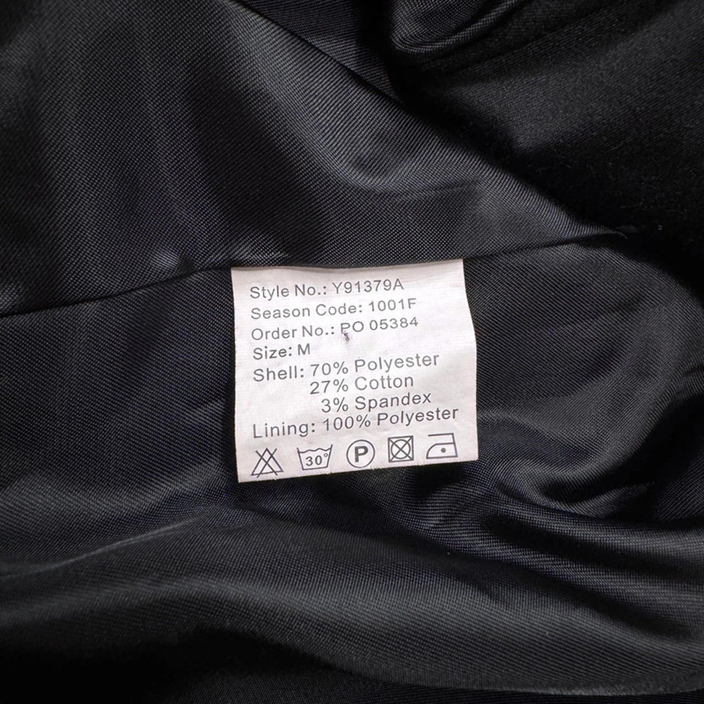 Zay black satin jacket with zipper cuffs