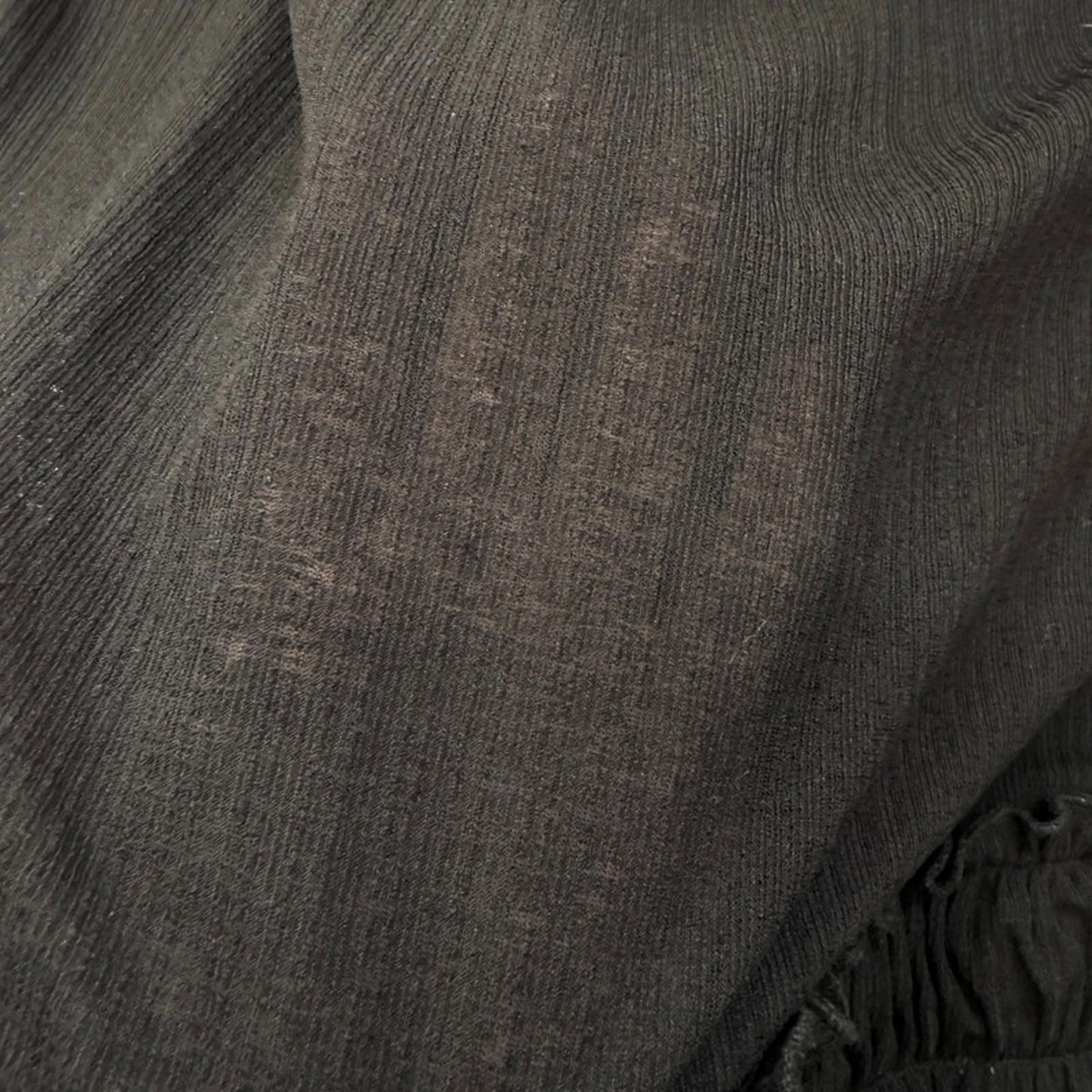 V by Very black sheer tie waist top