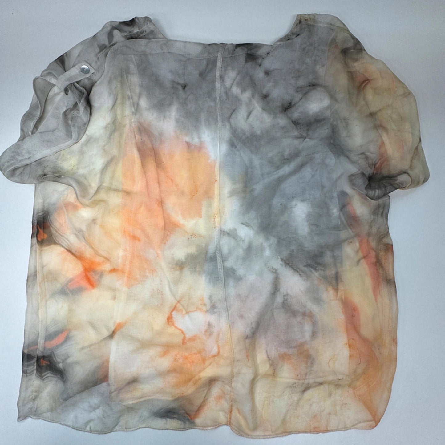 Picadilly orange and grey blouse in tie-dye pattern