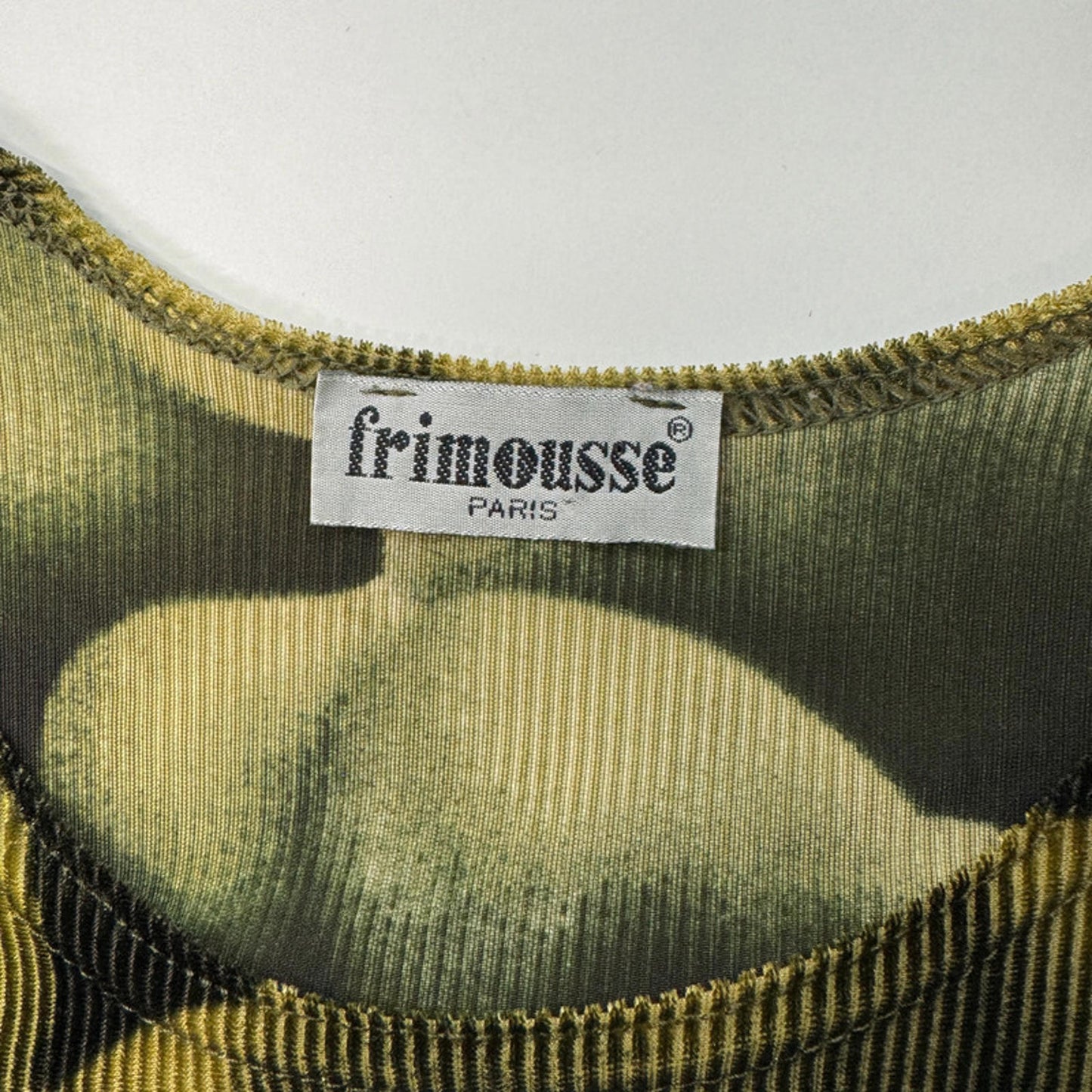 Vintage green and black velvet top