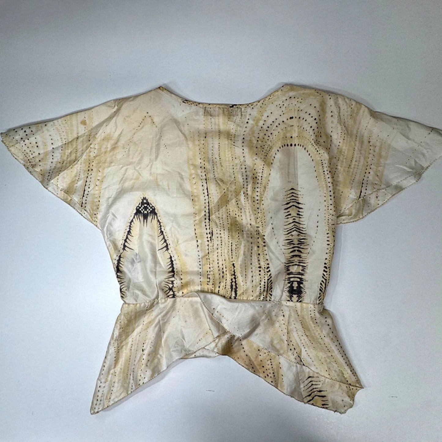 Munthe plus Simonsen angel sleeves pale cream and white top