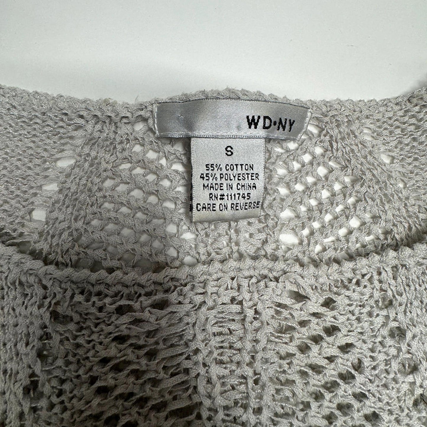 Light grey loose knit WD.NY jumper
