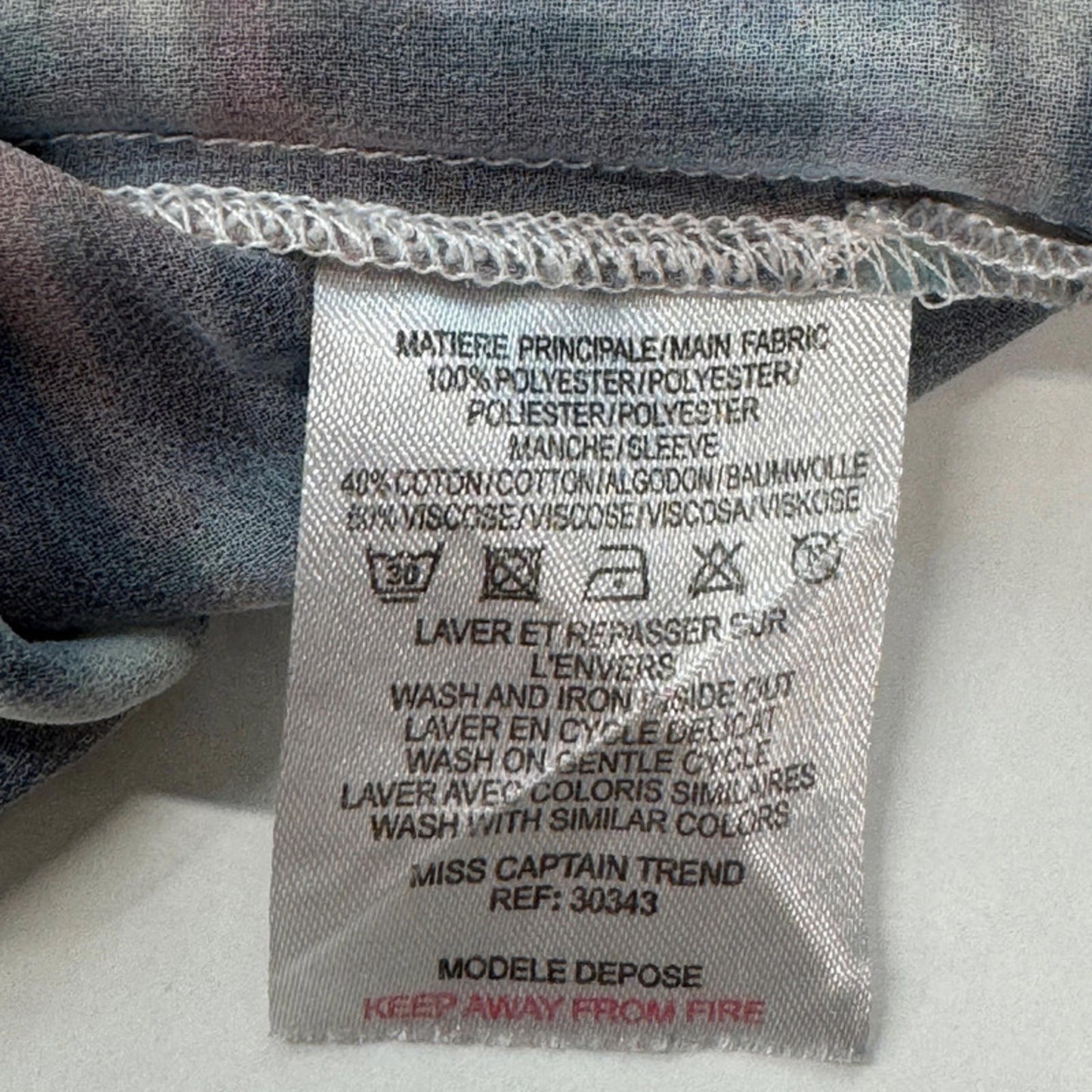 Trend by Captain Tortue printed sheer t-shirt, L