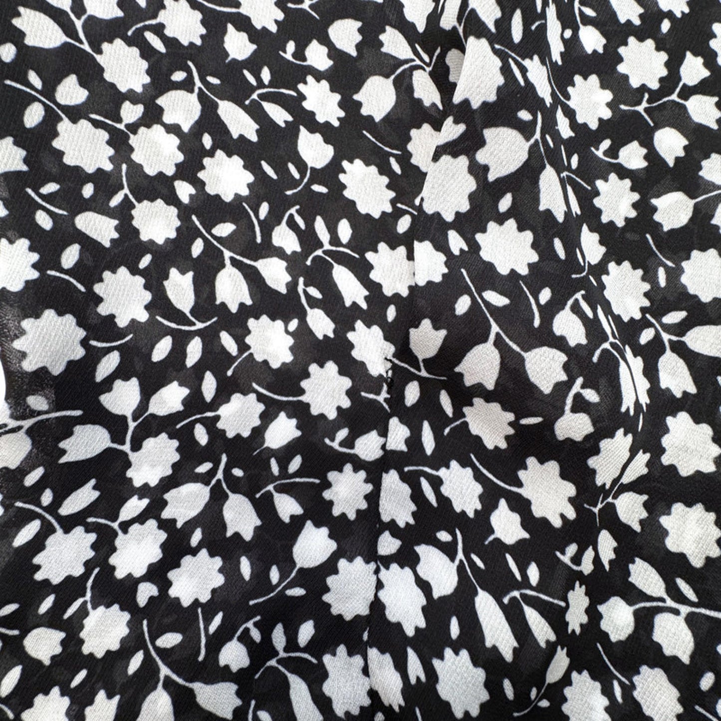 SELKIE black floral blouse, polyester