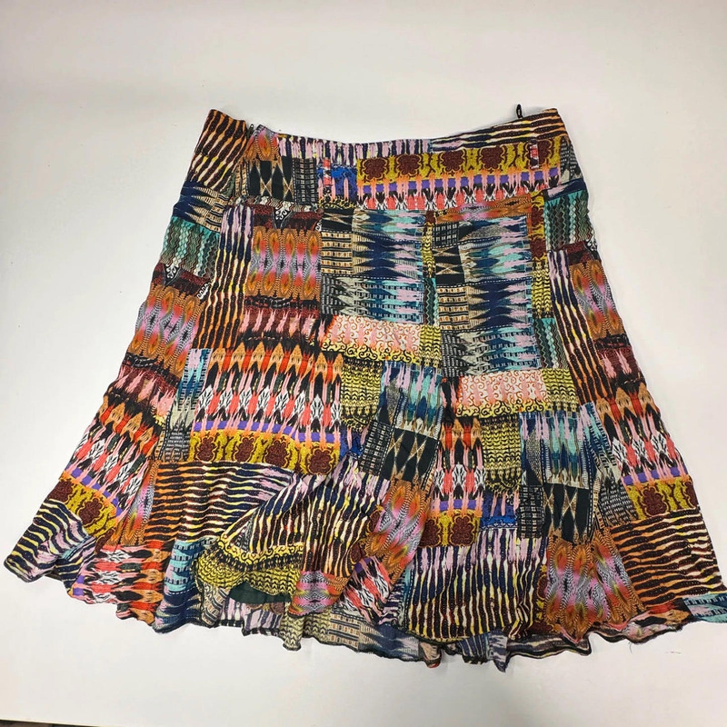 Vintage patchwork print colourful skirt