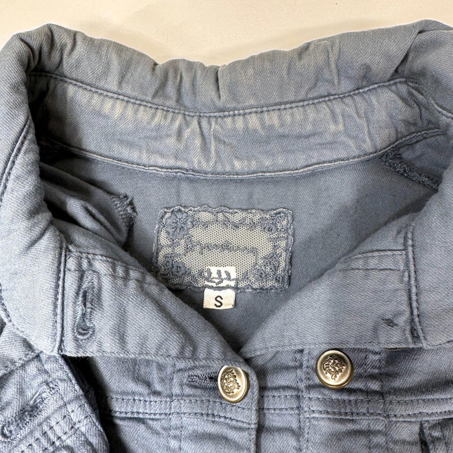 Branting dusty blue structured jacket