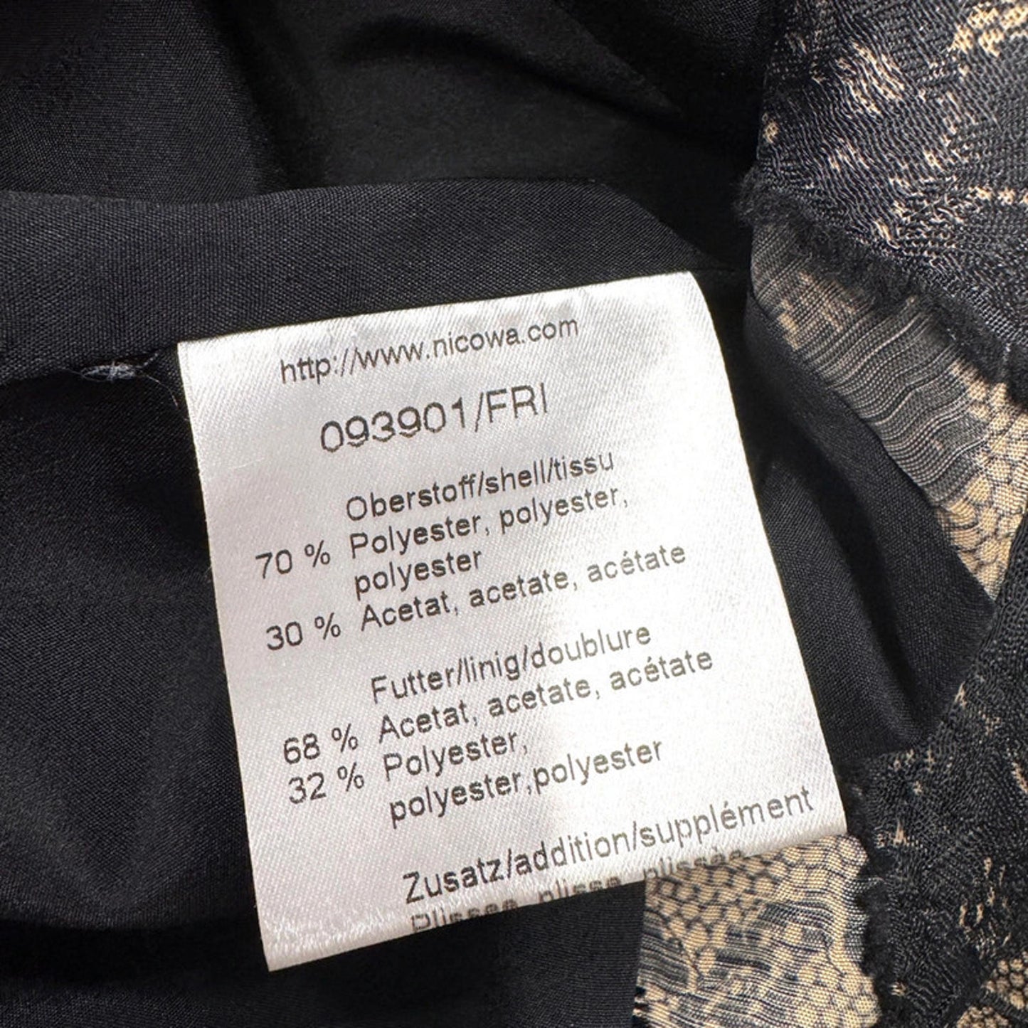 Nicowa black and beige lace jacket