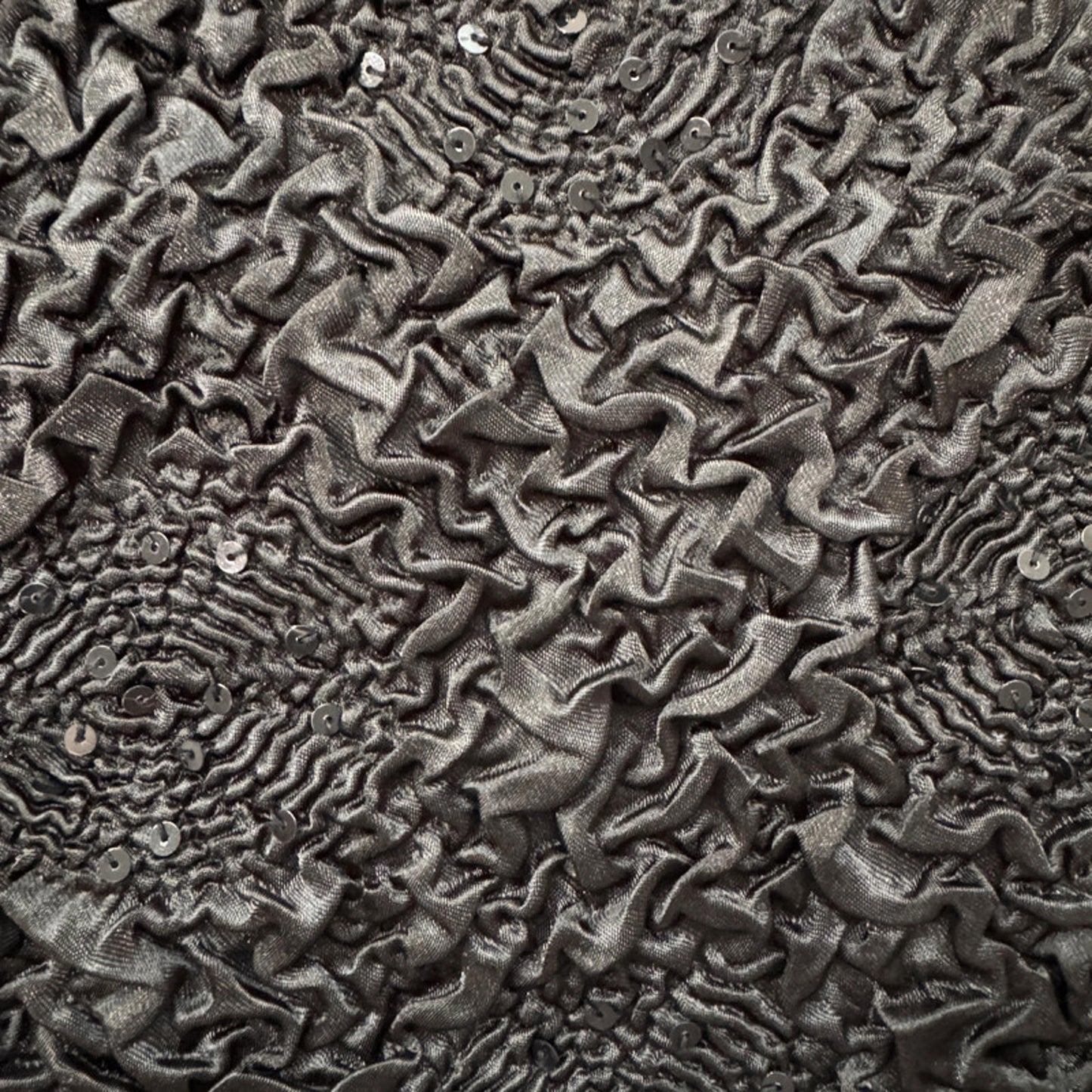 Rafael vintage black crinkle top, L