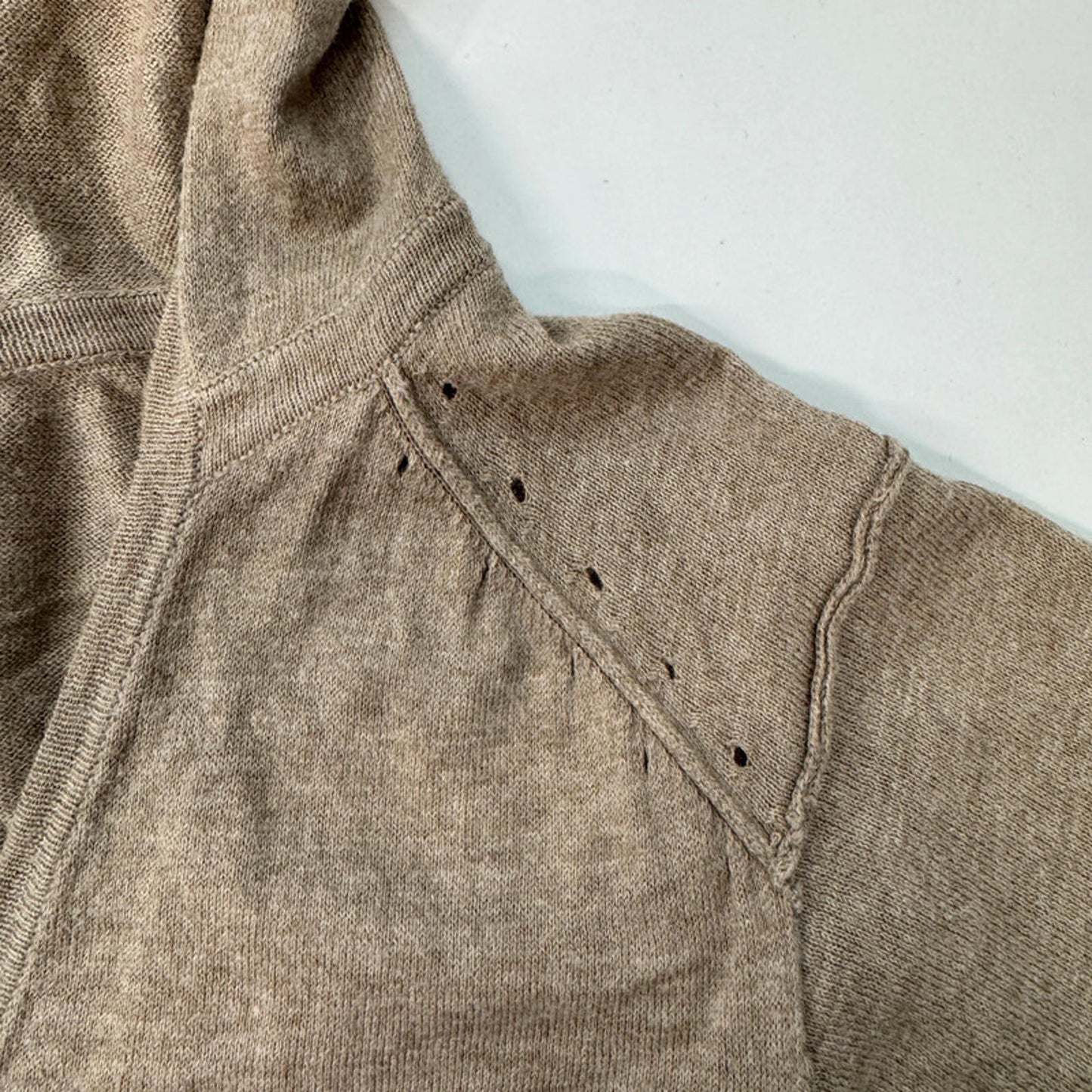 Sandwich cropped hooded cardigan with a zip