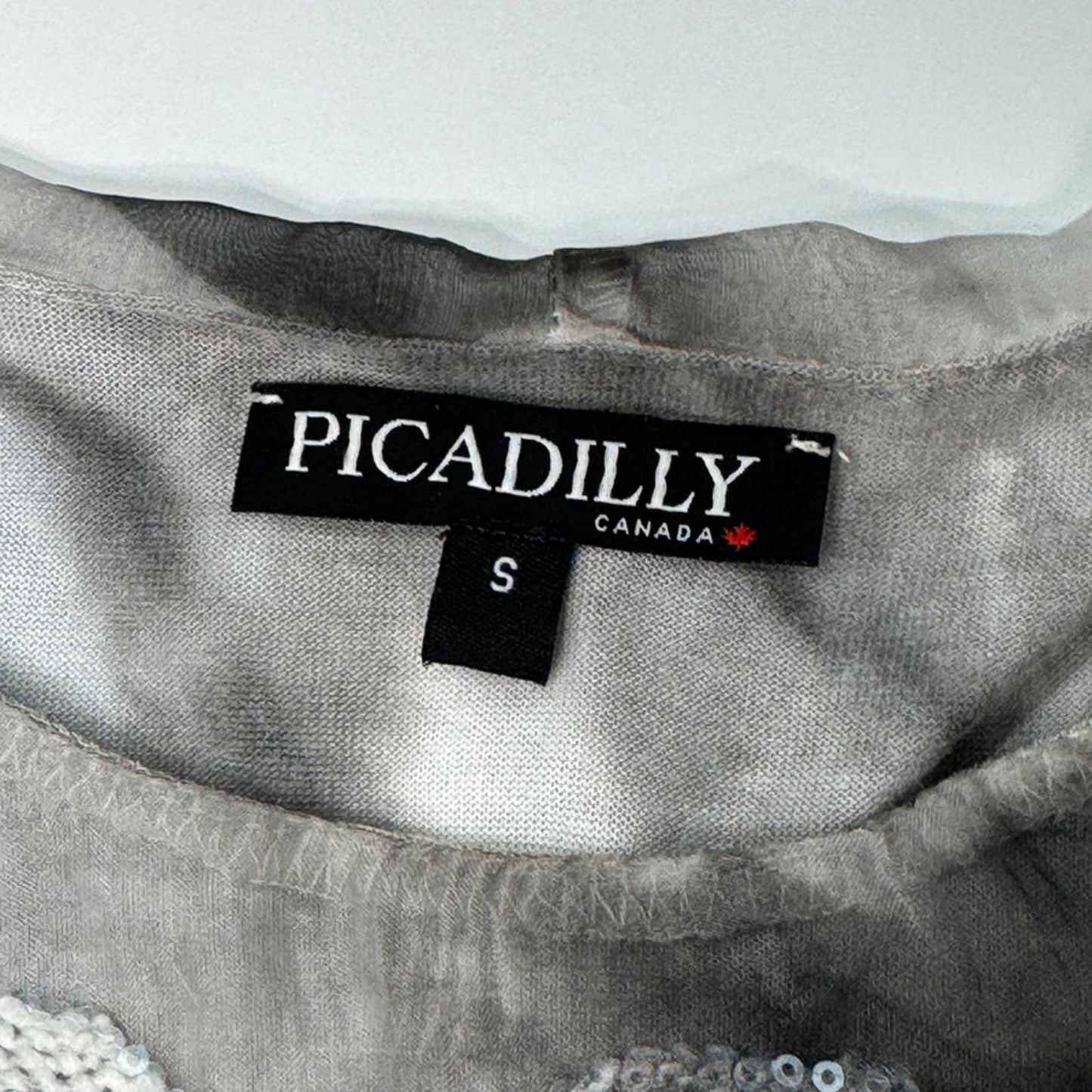 Picadilly orange and grey blouse in tie-dye pattern