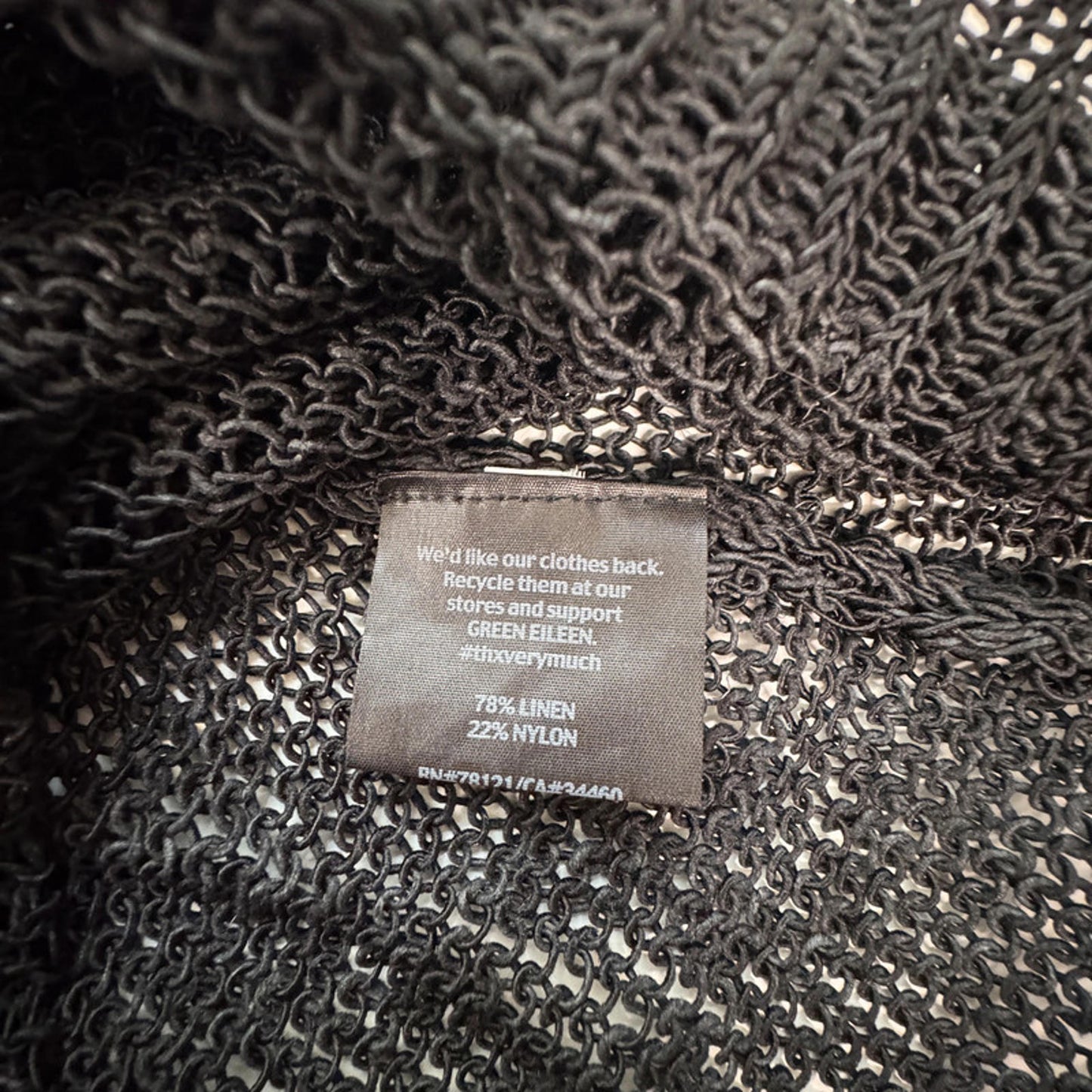 Eileen Fisher sheer loose knit sleeveless vest