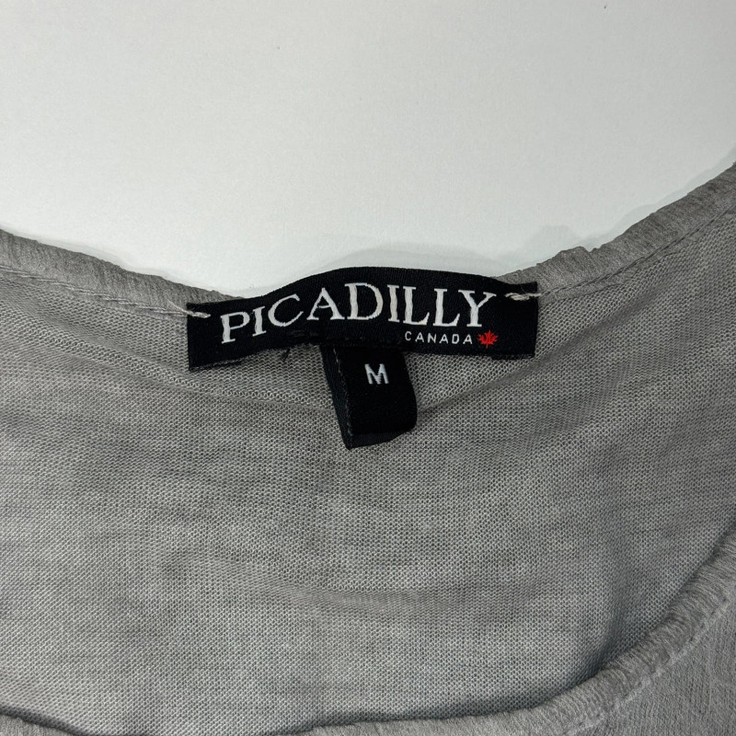Picadilly grey sleeveless round neck top