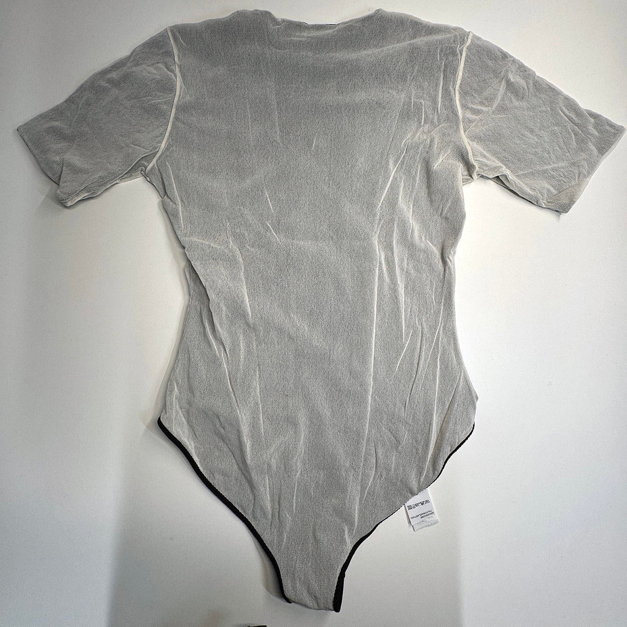 Reversible black white mesh bodysuit