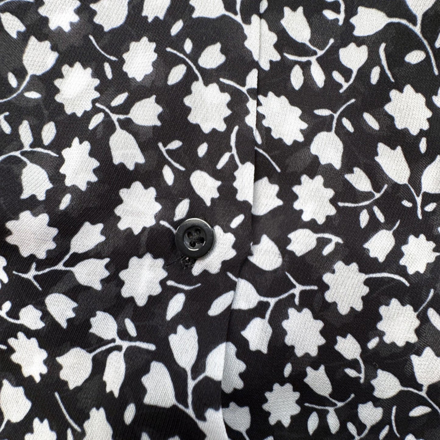 SELKIE black floral blouse, polyester