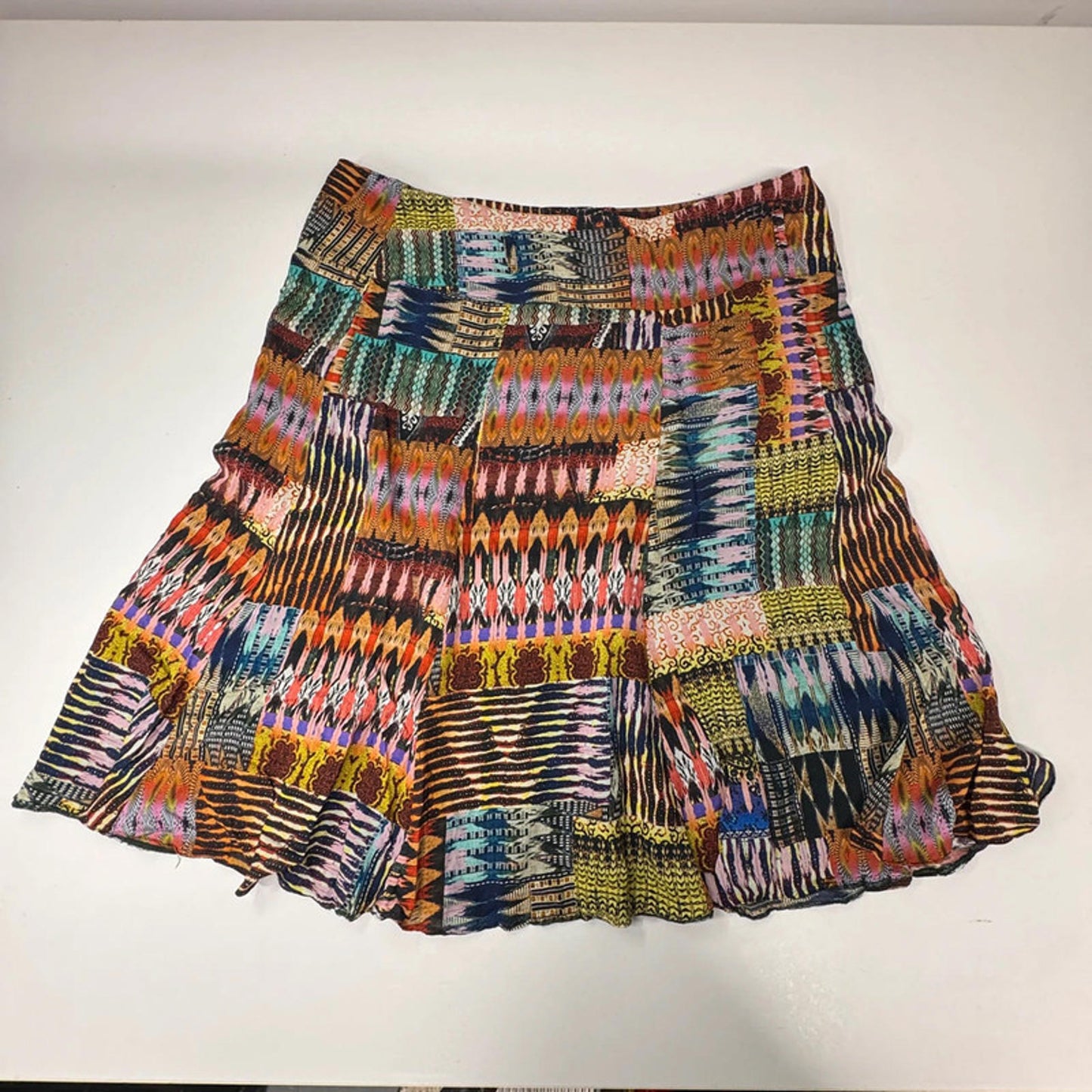 Vintage patchwork print colourful skirt