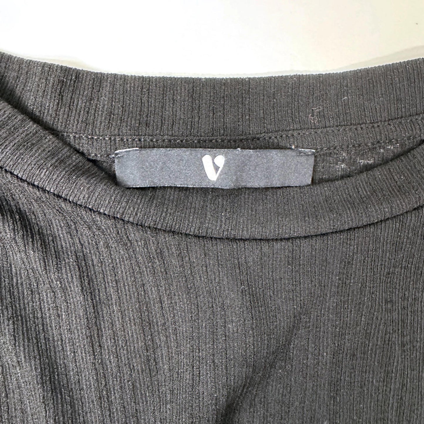 V by Very black sheer tie waist top