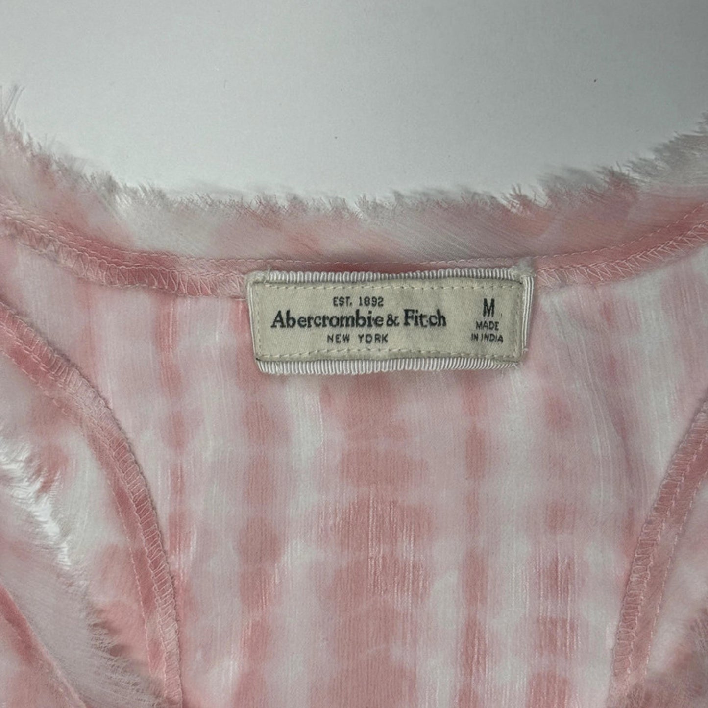 Abercrombie & Fitch sheer pink sleeveless vest