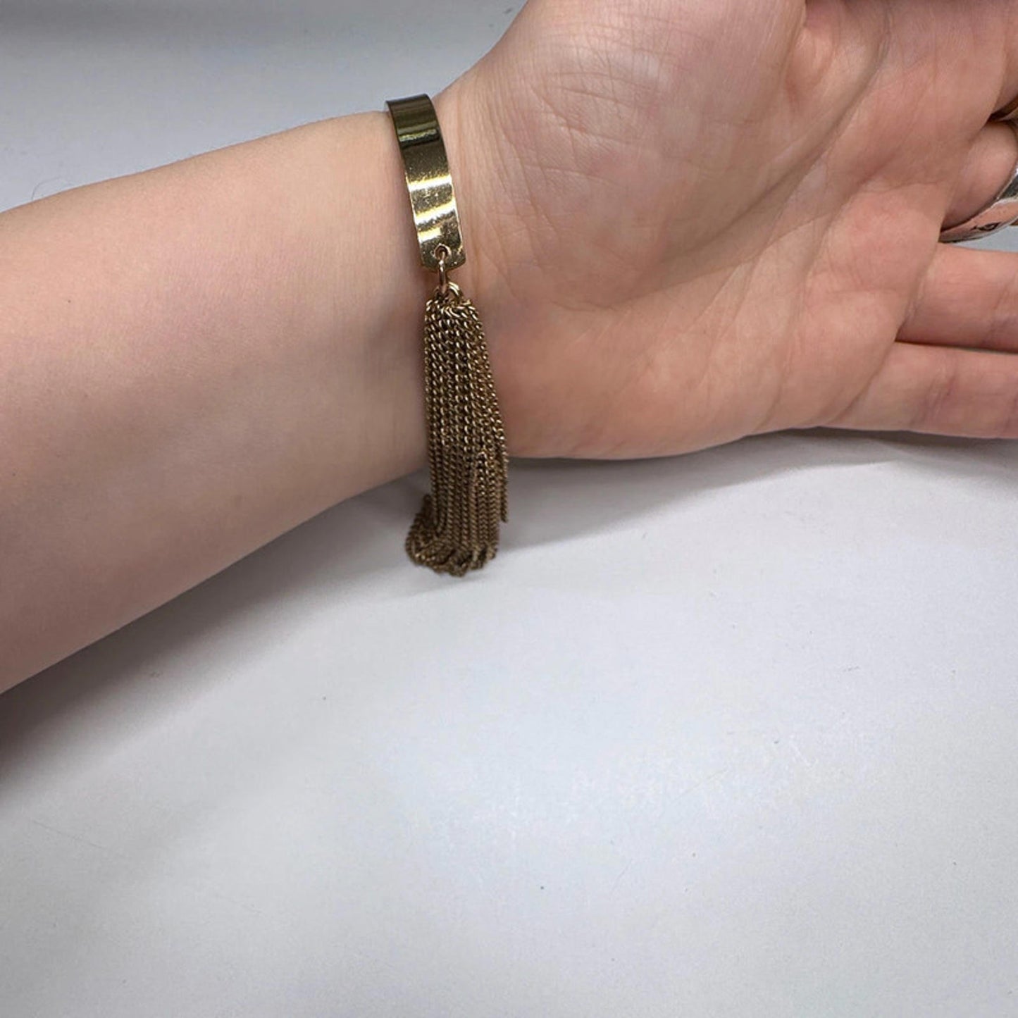Vintage golden tassel bracelet