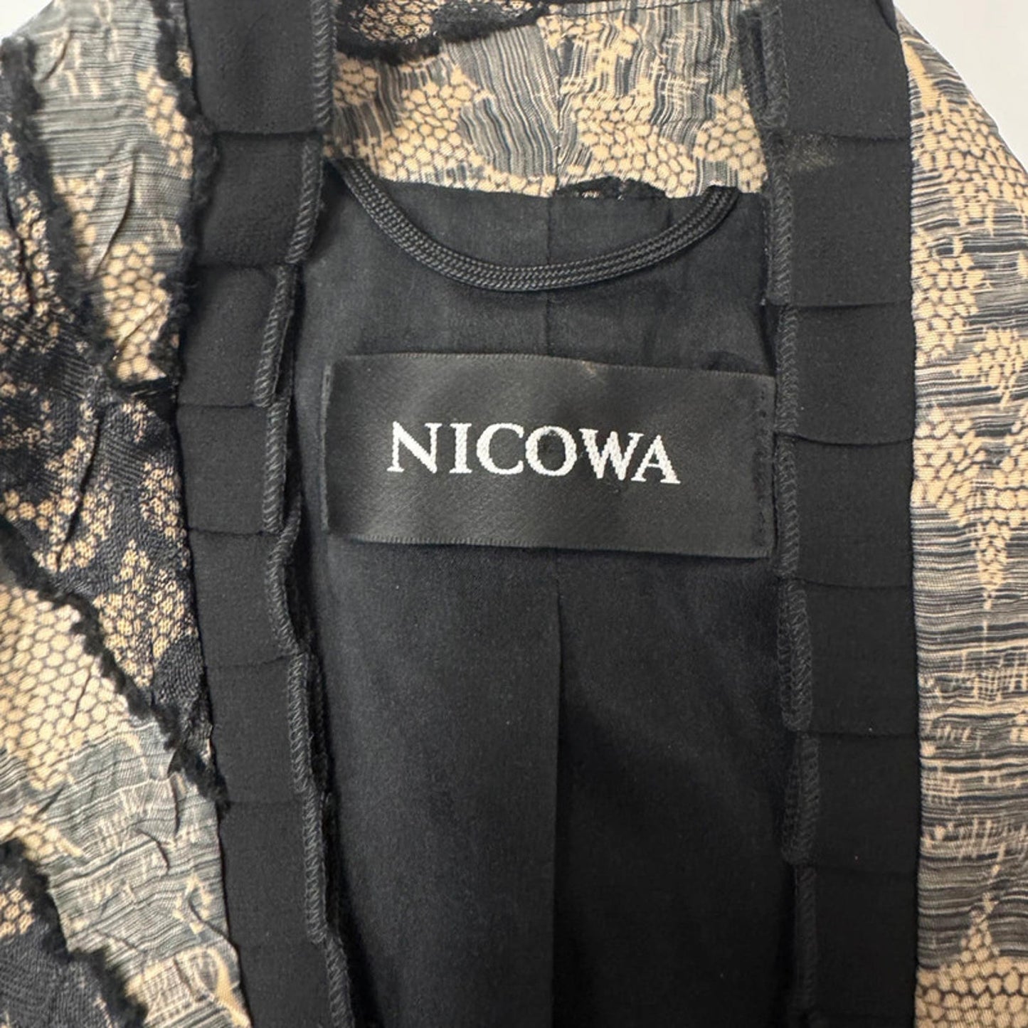 Nicowa black and beige lace jacket