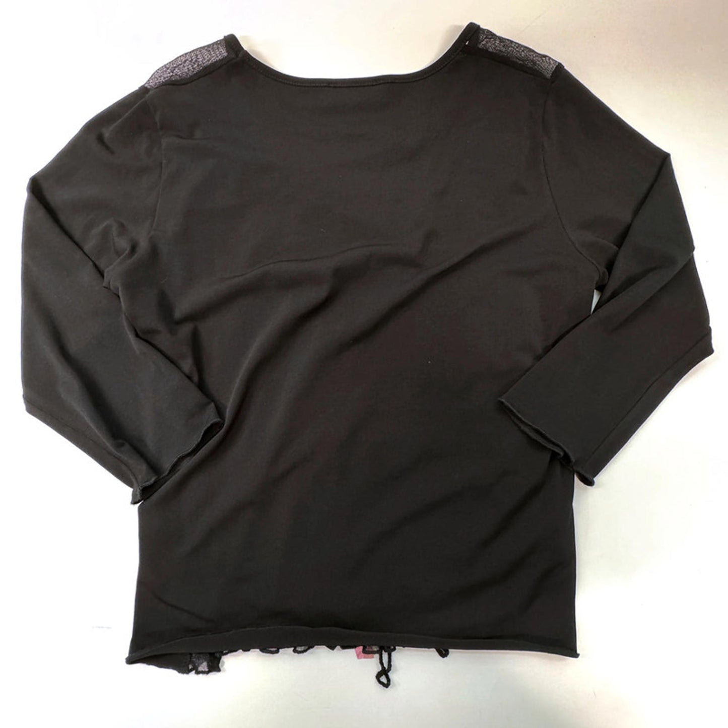 James Lakeland black long-sleeved top, textile embellishments