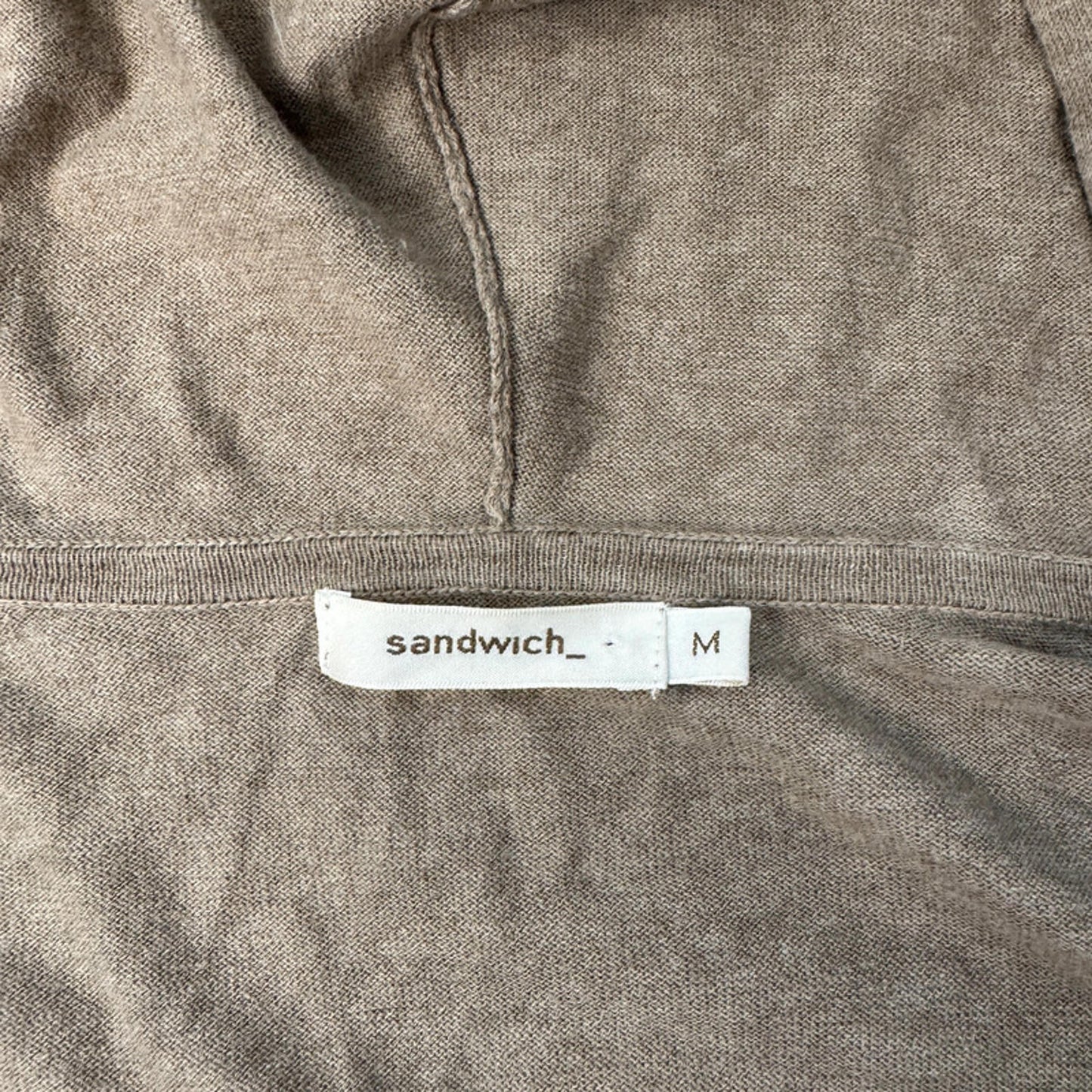 Sandwich cropped hooded cardigan with a zip