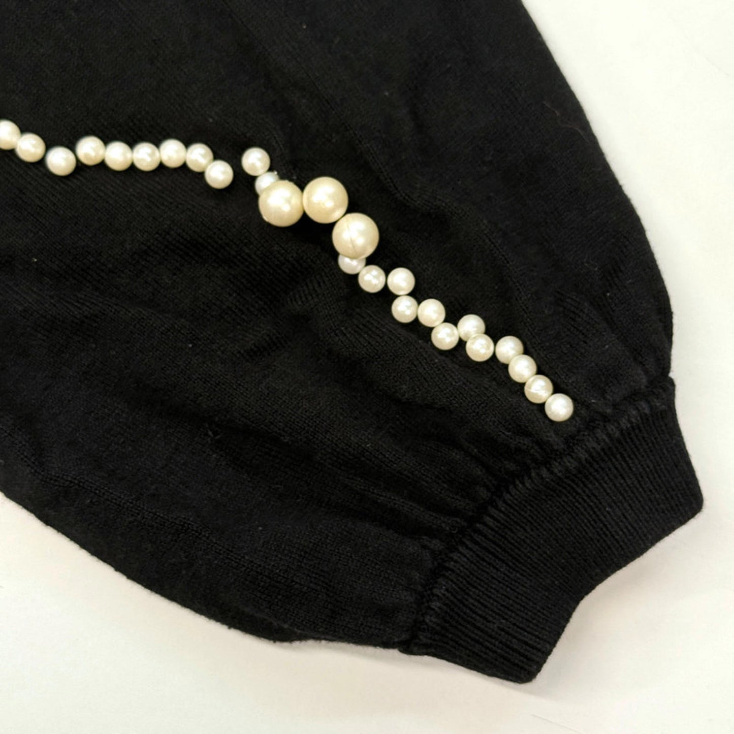 Visual Clothing Project black pearl embroidered jumper, S