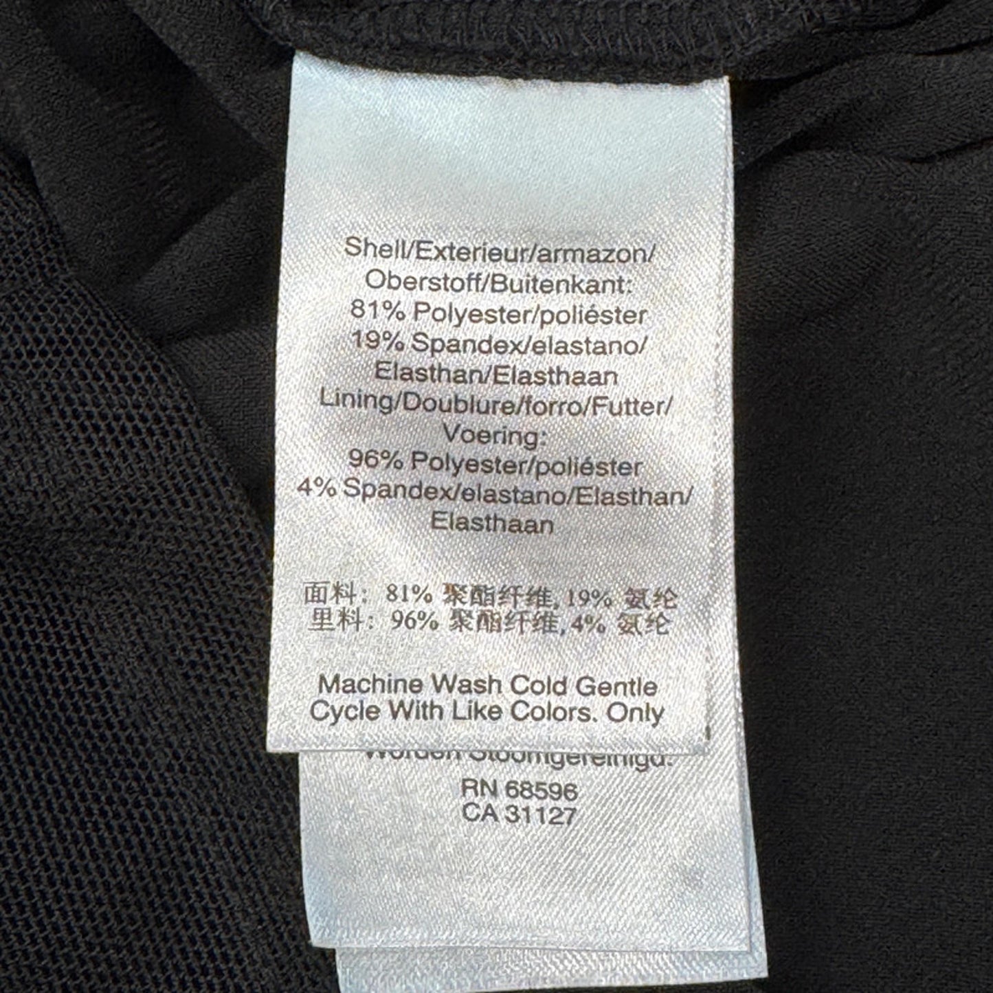 DKNY black short-sleeved round neck top