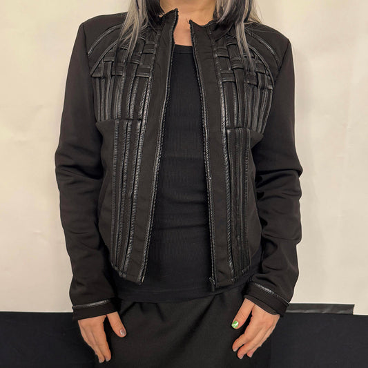 Silvian Heach Cropped Black Women's Jacket XS