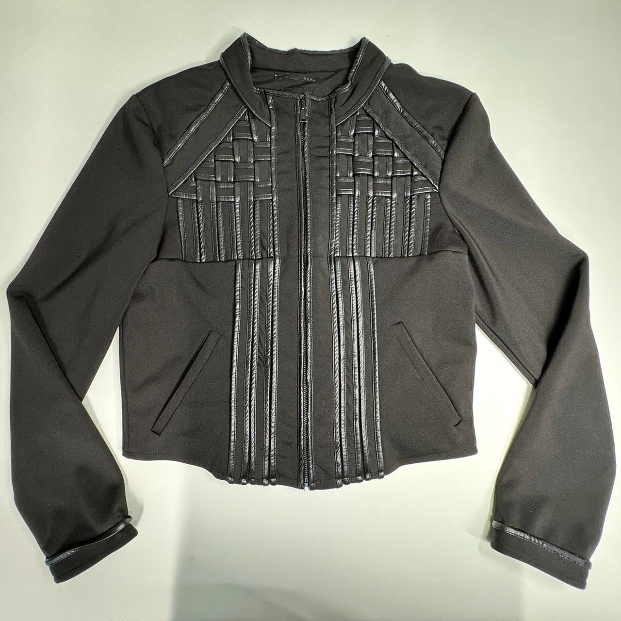 Silvian Heach Cropped Black Women's Jacket XS