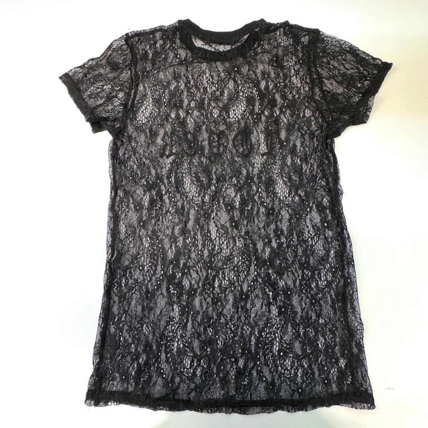 Blak Atelier black lace sheer Lover tshirt S