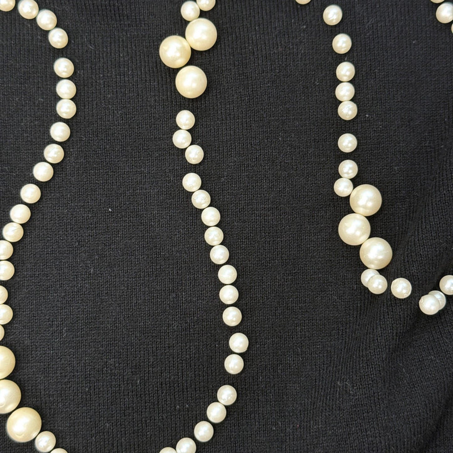 Visual Clothing Project black pearl embroidered jumper, S