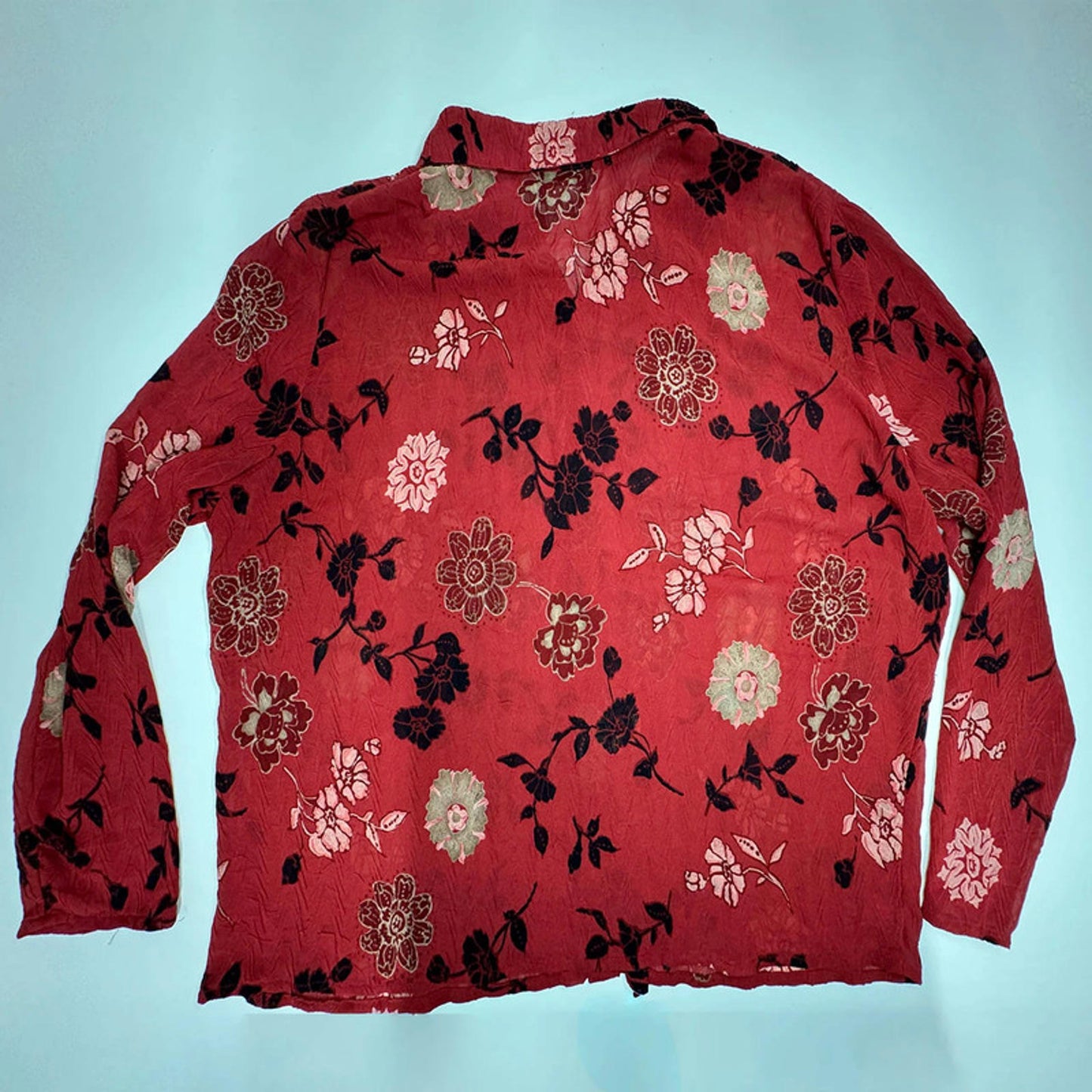 Style&Co red floral blouser