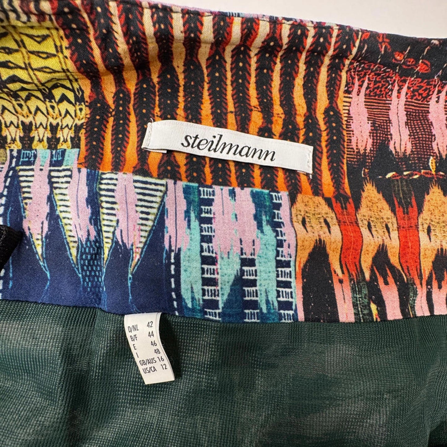 Vintage patchwork print colourful skirt