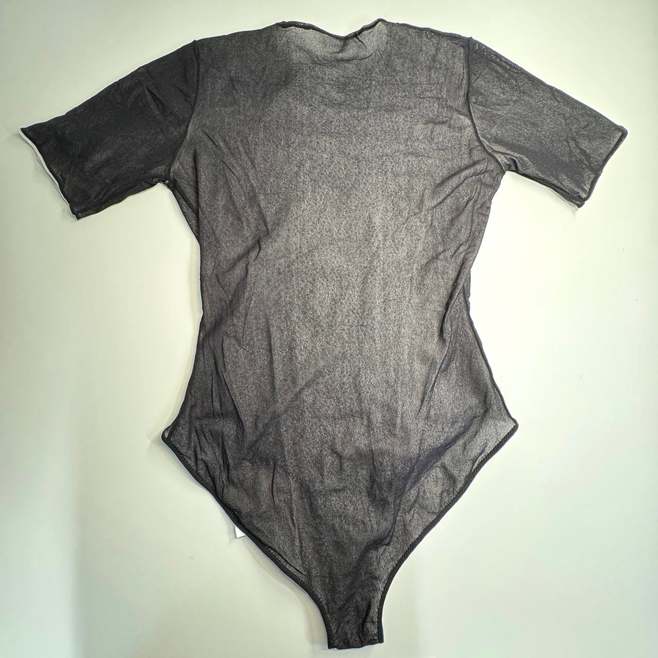 Reversible black white mesh bodysuit