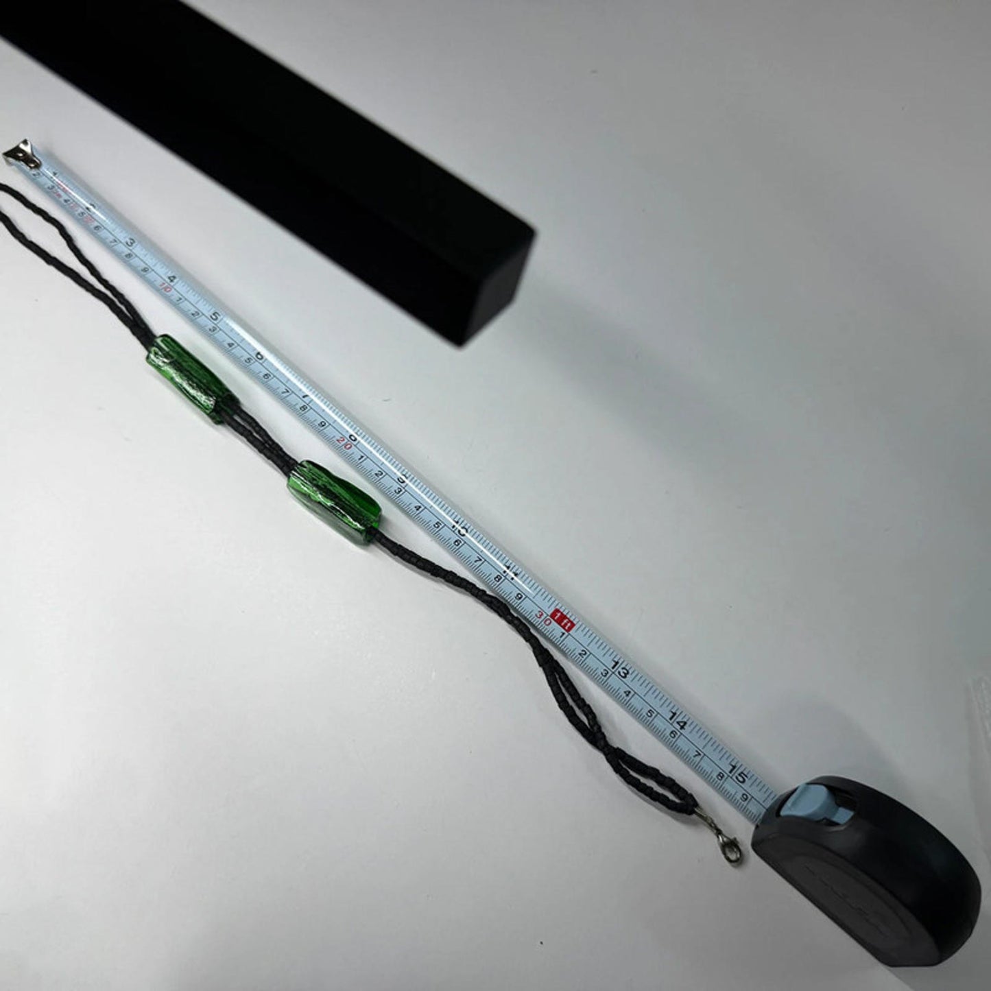 Vintage black and green glass necklace