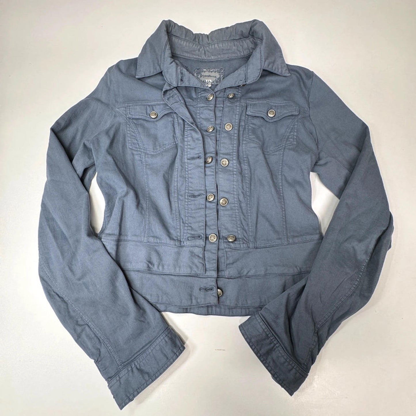 Branting dusty blue structured jacket