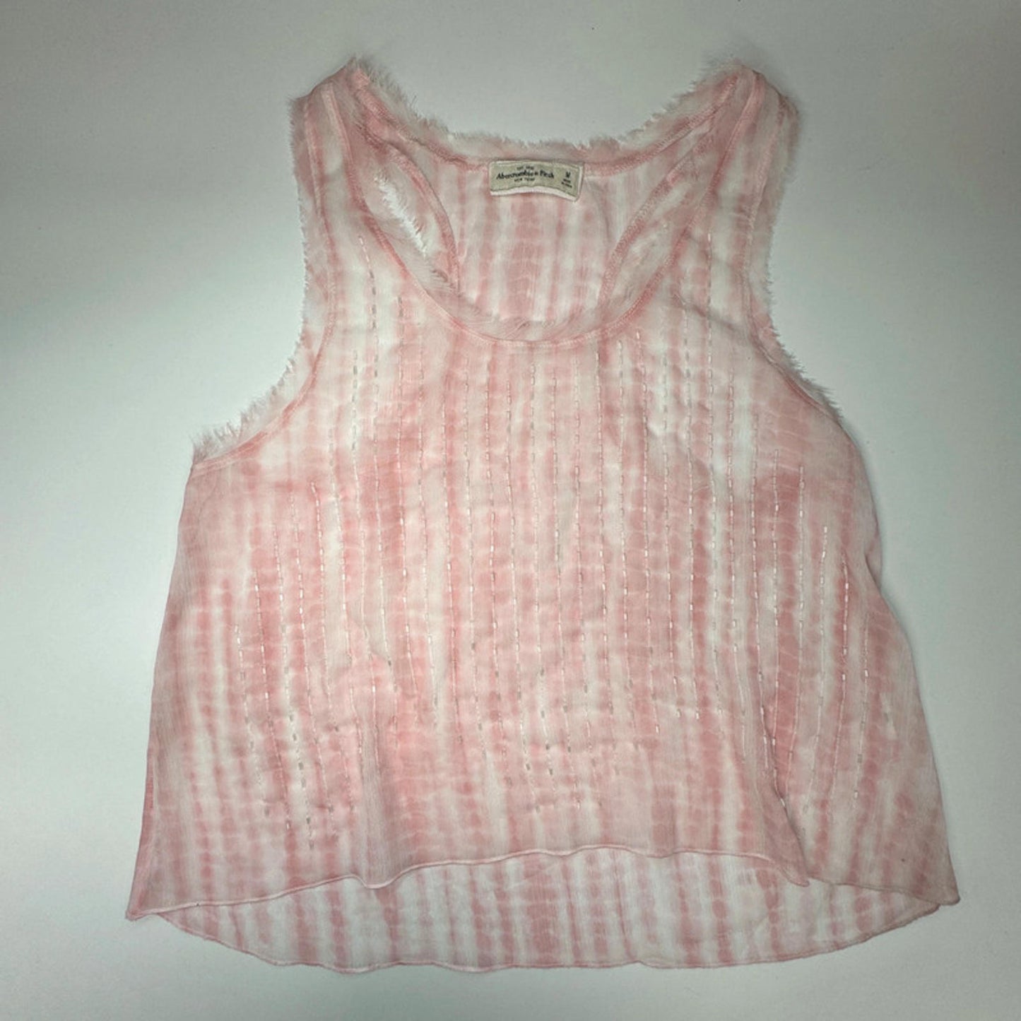 Abercrombie & Fitch sheer pink sleeveless vest