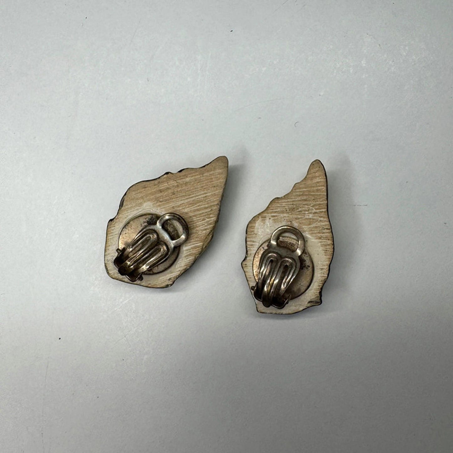 Vintage ceramic yellow clip-on earrings