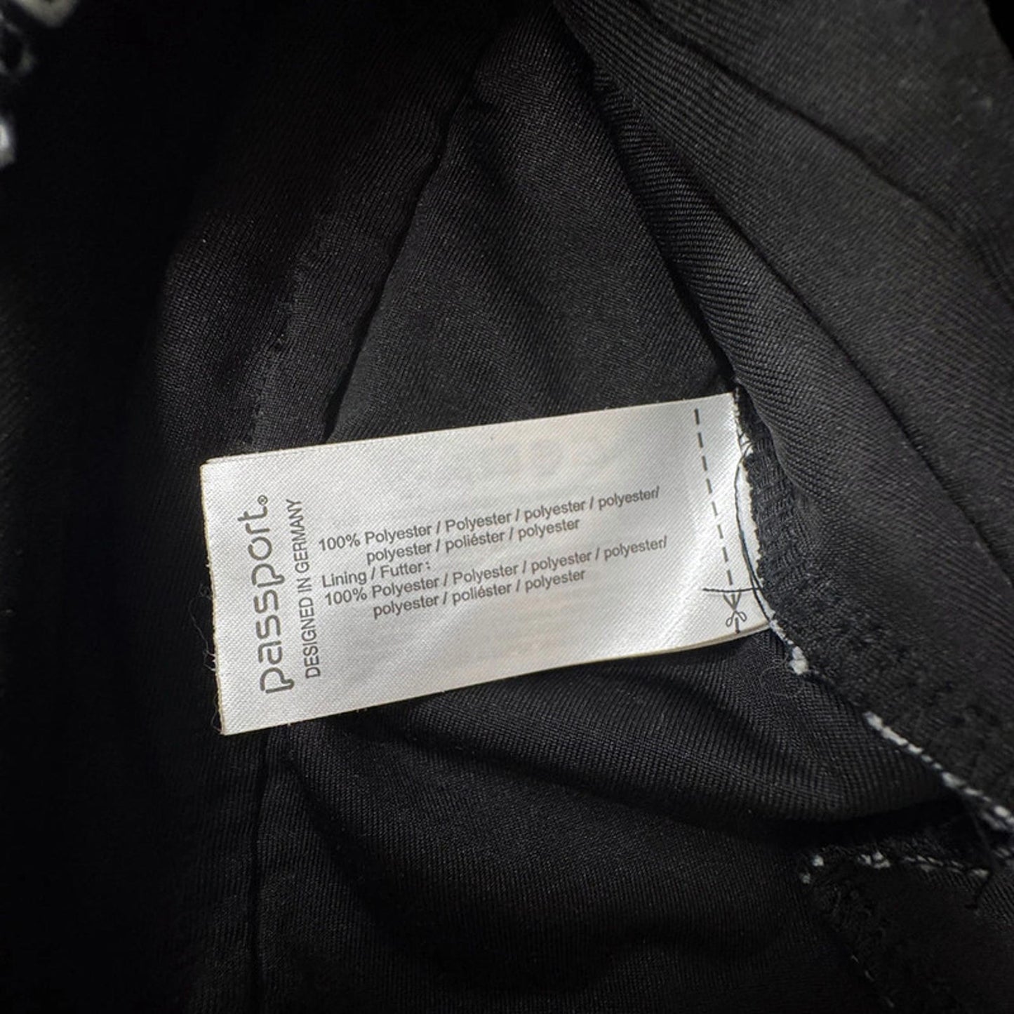 Passport black and white mesh zip-up top