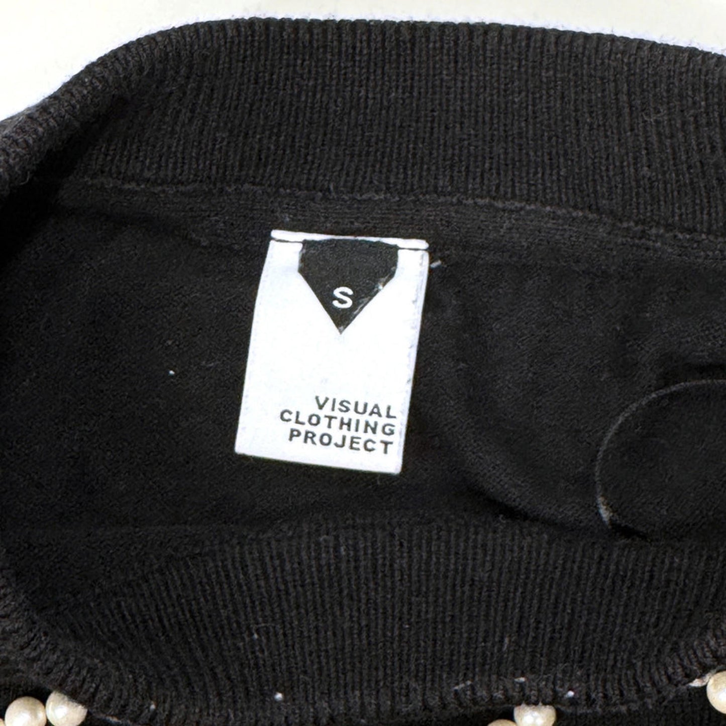 Visual Clothing Project black pearl embroidered jumper, S