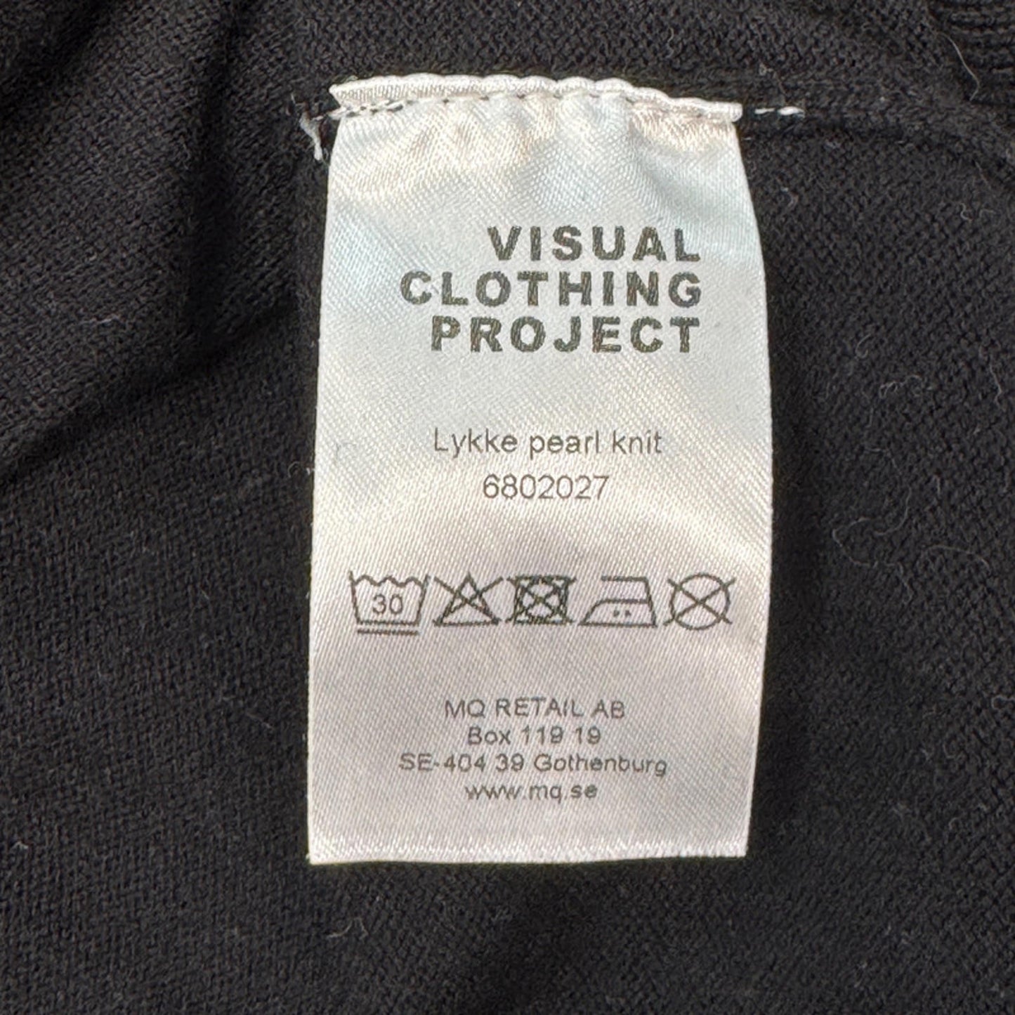 Visual Clothing Project black pearl embroidered jumper, S